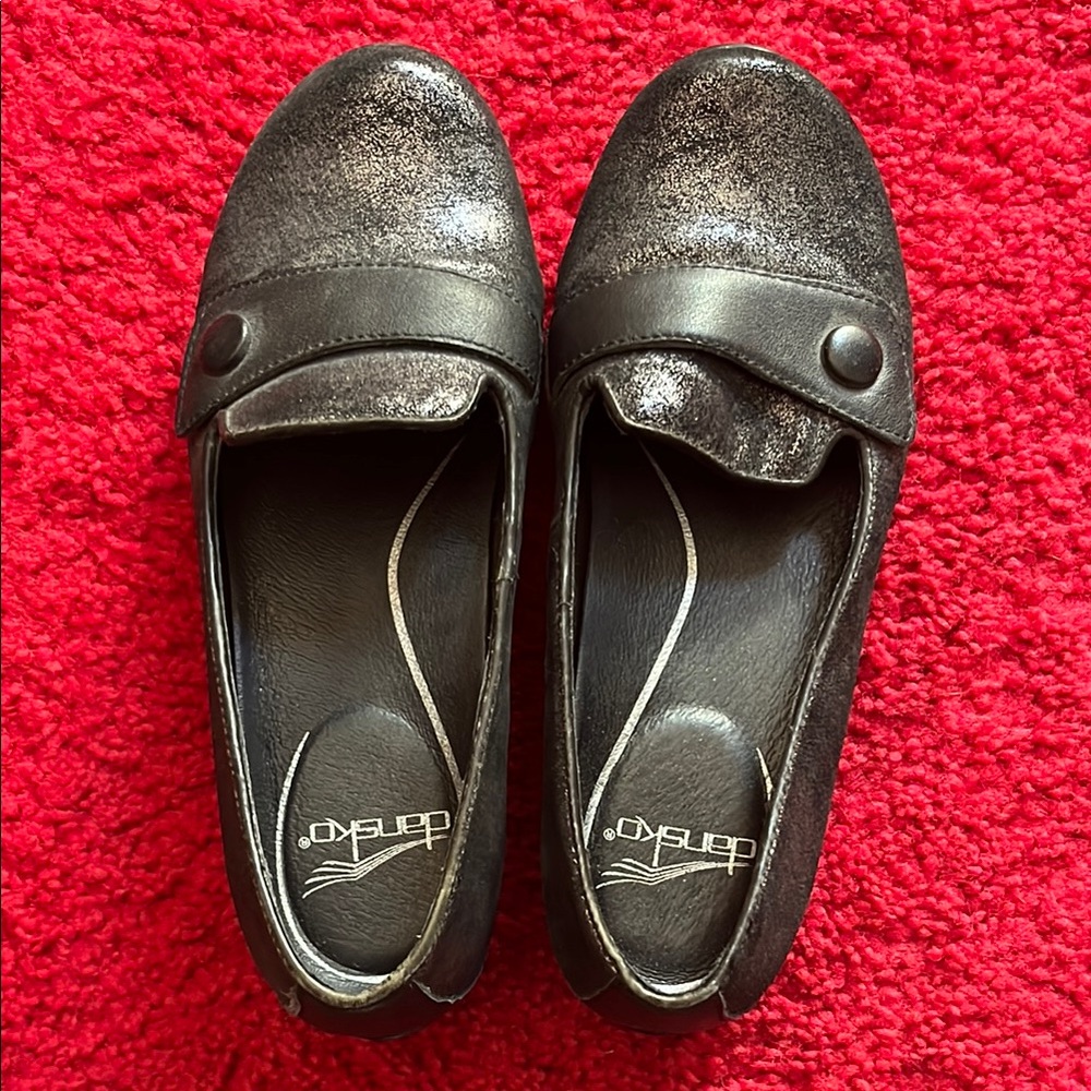 Dansko Black Flats Classic Slip-On Comfort